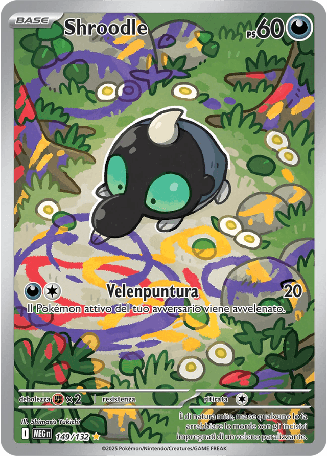 Shroodle Mega Evoluzione carta Pokémon italiana IR