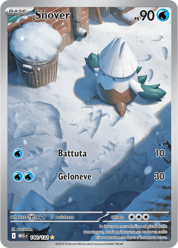 Snover Mega Evoluzione carta Pokémon italiana IR