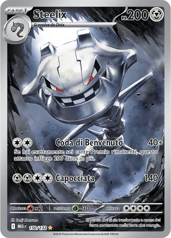 Steelix Mega Evoluzione carta Pokémon italiana IR