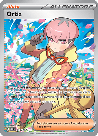 Ortiz Ossidiana Infuocata carta Pokémon italiana UR