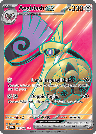 Aegislash ex Paradosso Temporale carta Pokémon italiana UR