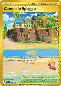 Campo in Spiaggia Paradosso Temporale carta Pokémon italiana HR
