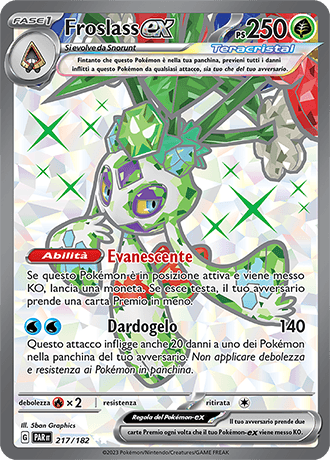 Froslass ex Paradosso Temporale carta Pokémon italiana UR