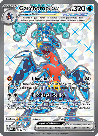 Garchomp ex Paradosso Temporale carta Pokémon italiana UR