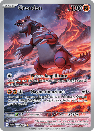 Groudon Paradosso Temporale carta Pokémon italiana IR
