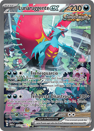 Lunaruggente ex Paradosso Temporale carta Pokémon italiana SIR