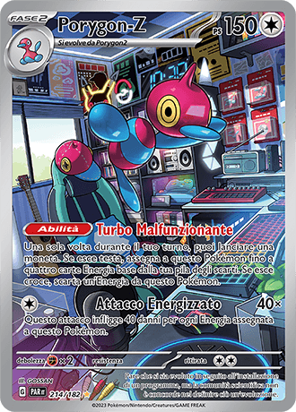 Porygon-Z Paradosso Temporale carta Pokémon italiana IR
