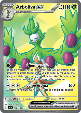 Arboliva ex Rivali Predestinati carta Pokémon italiana UR