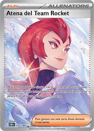 Atena del Team Rocket Rivali Predestinati carta Pokémon italiana SIR