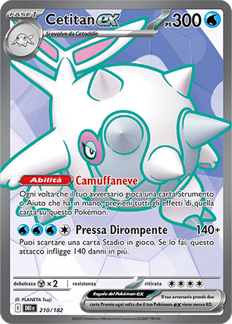 Cetitan ex Rivali Predestinati carta Pokémon italiana UR
