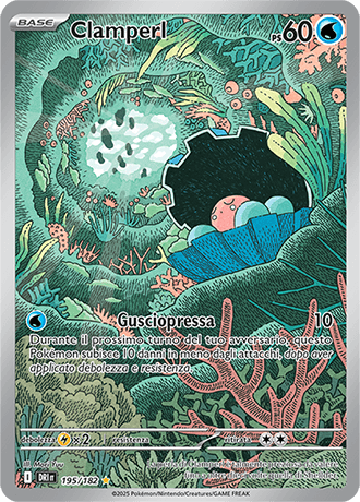 Clamperl Rivali Predestinati carta Pokémon italiana IR