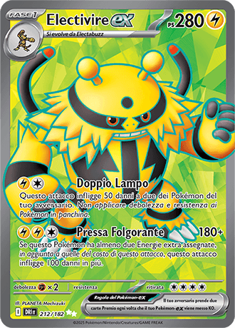 Electivire ex Rivali Predestinati carta Pokémon italiana UR