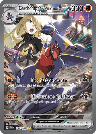Garchomp ex di Camilla Rivali Predestinati carta Pokémon italiana SIR
