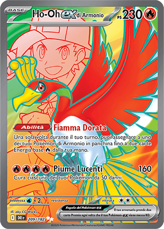 Ho-Oh ex di Armonio Rivali Predestinati carta Pokémon italiana UR