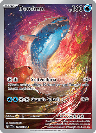 Dondozo Scarlatto e Violetto carta Pokémon italiana IR