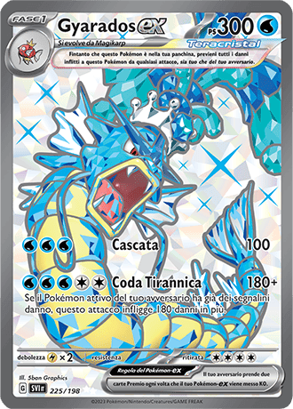 Gyarados ex Scarlatto e Violetto carta Pokémon italiana UR