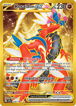 Koraidon ex Scarlatto e Violetto carta Pokémon italiana HR