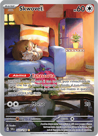Skwovet Scarlatto e Violetto carta Pokémon italiana IR