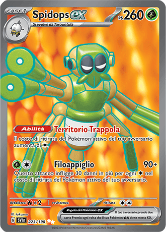 Spidops ex Scarlatto e Violetto carta Pokémon italiana UR