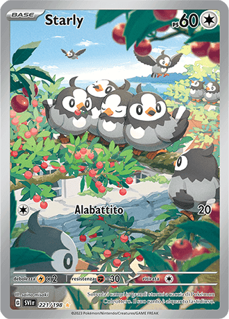 Starly Scarlatto e Violetto carta Pokémon italiana IR