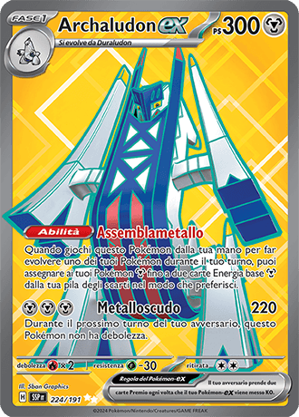 Archaludon ex Scintille Folgoranti carta Pokémon italiana UR