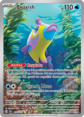 Bruxish Scintille Folgoranti carta Pokémon italiana IR