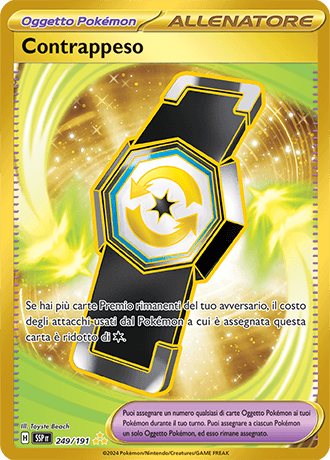 Contrappeso Scintille Folgoranti carta Pokémon italiana HR
