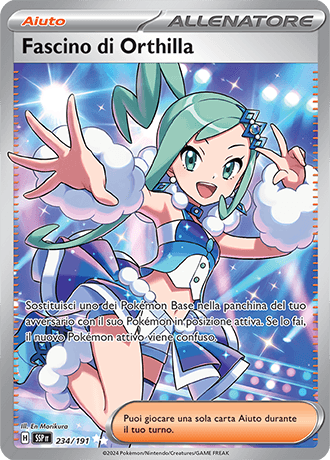 Fascino di Orthilla Scintille Folgoranti carta Pokémon italiana UR