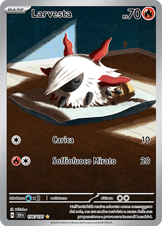 Larvesta Scintille Folgoranti carta Pokémon italiana IR