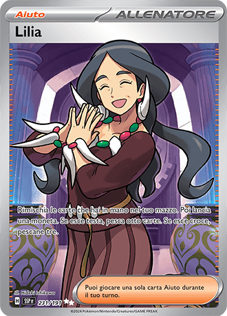 Lilia Scintille Folgoranti carta Pokémon italiana UR