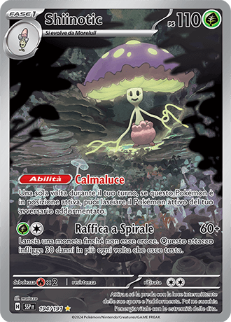Shiinotic Scintille Folgoranti carta Pokémon italiana IR