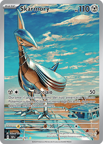 Skarmory Scintille Folgoranti carta Pokémon italiana IR