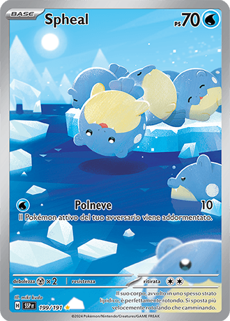 Spheal Scintille Folgoranti carta Pokémon italiana IR