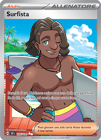 Surfista Scintille Folgoranti carta Pokémon italiana UR