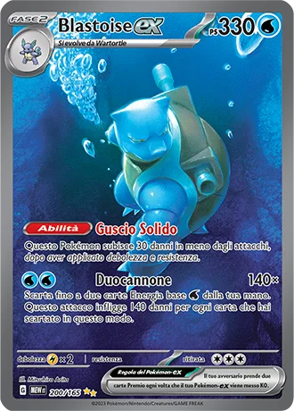 Blastoise ex 151 carta Pokémon italiana SIR