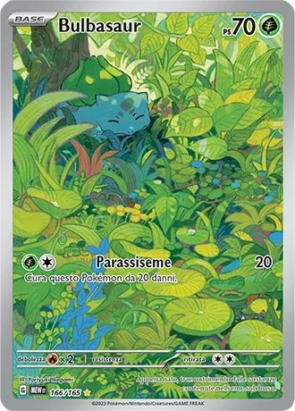 Bulbasaur 151 carta Pokémon italiana