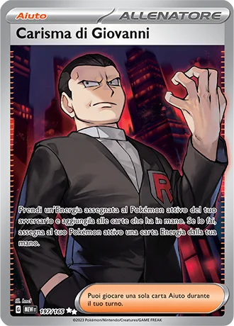 Carisma di Giovanni 151 carta Pokémon italiana