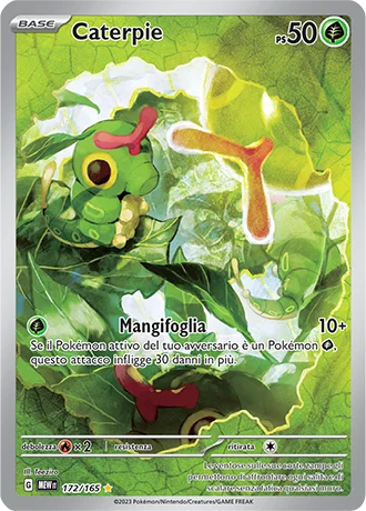 Caterpie 151 carta Pokémon italiana