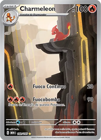Charmeleon 151 carta Pokémon italiana
