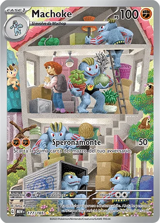 Machoke 151 carta Pokémon italiana IR