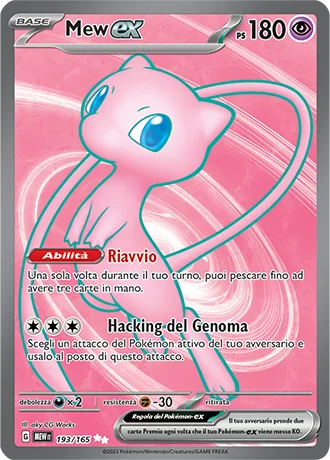 Mew ex 151 carta Pokémon italiana