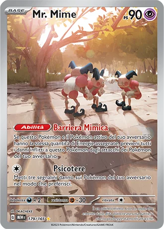 Mr. Mime 151 carta Pokémon italiana IR