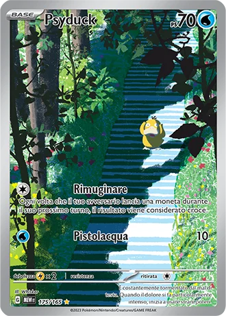 Psyduck 151 carta Pokémon italiana IR