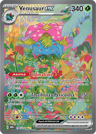 Venusaur ex 151 carta Pokémon italiana SIR