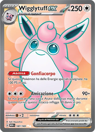 Wigglytuff ex 151 carta Pokémon italiana UR
