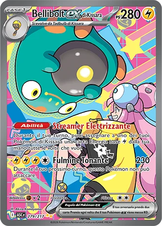 Bellibolt ex di Kissara Ascesa Eroica carta Pokémon italiana SIR