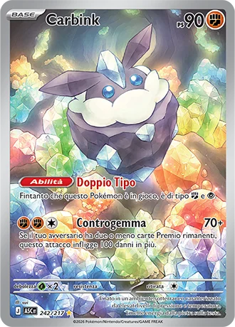 Carbink Ascesa Eroica carta Pokémon italiana IR