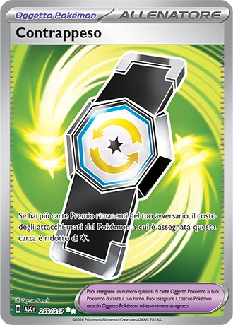 Contrappeso Ascesa Eroica carta Pokémon italiana UR