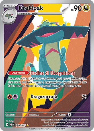 Drakloak Ascesa Eroica carta Pokémon italiana IR