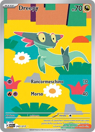 Dreepy Ascesa Eroica carta Pokémon italiana IR